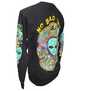 Killer Acid "No Bad Trips" Black long sleeve tee Mens size Medium